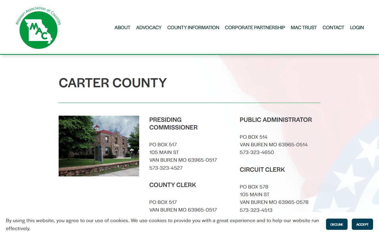 Carter County Circuit Clerk Missouri Association of Counties source