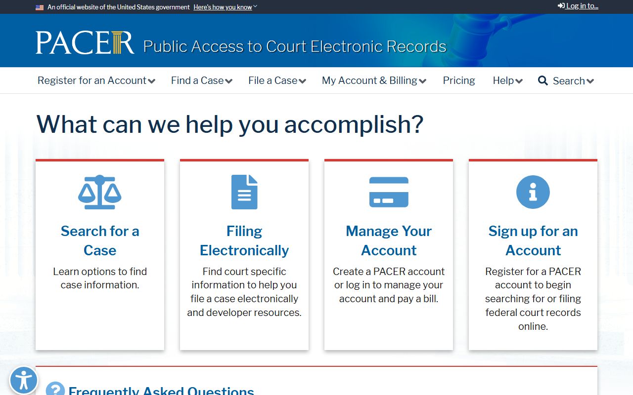 Carter County court dockets PACER federal case access